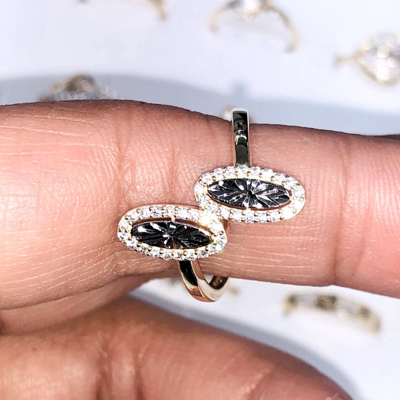 14k solid gold Not Plated Free Appraisal Best gift promise ring Custom made ring - Picture 1 of 4